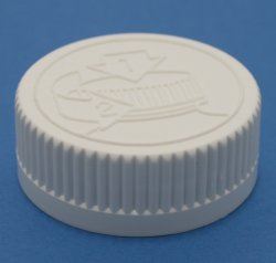 20mm 400 White Ribbed Child Resistant Cap with EPE Liner